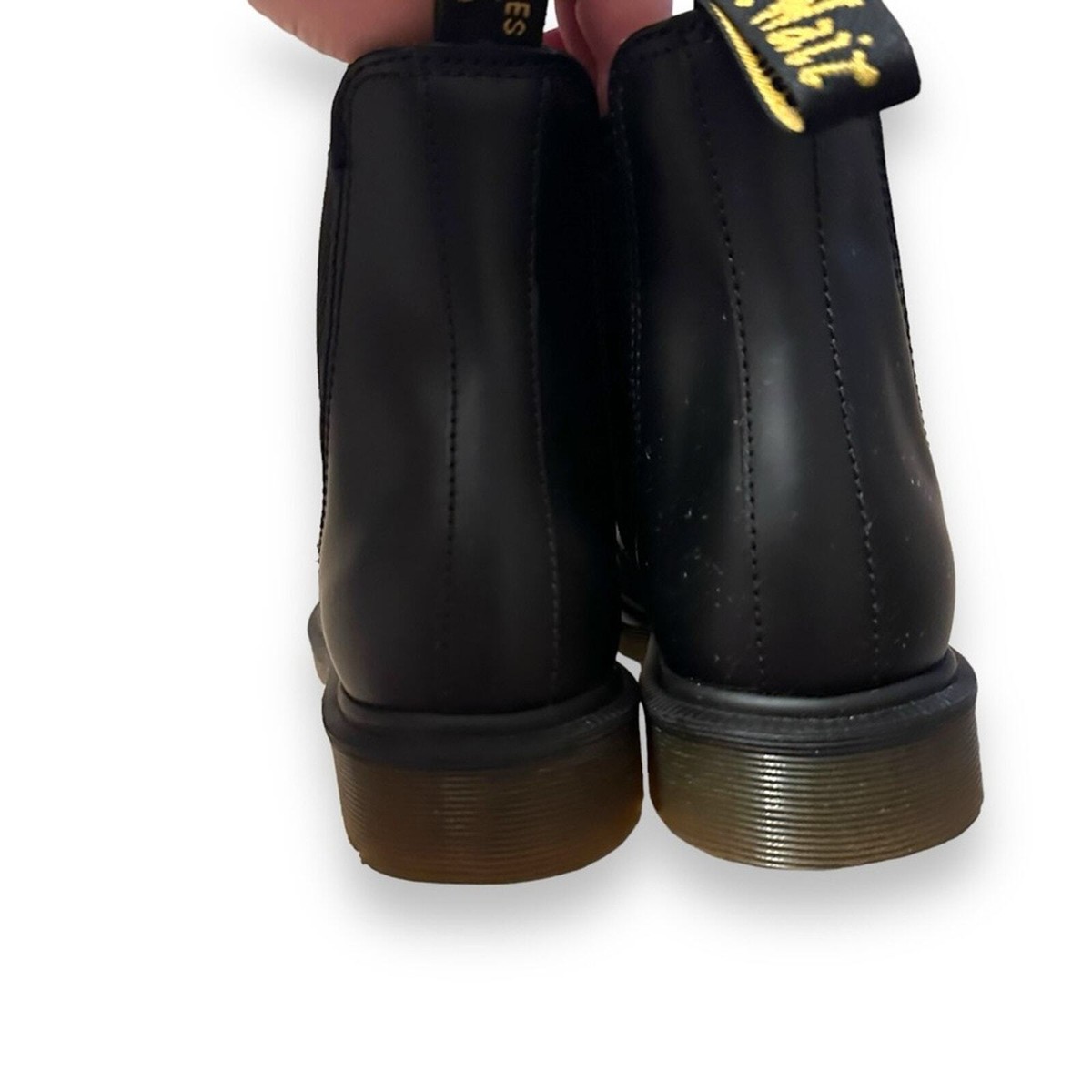 Doc Martens 2976 Black Smooth Leather Chelsea Boots Size 7 Men's