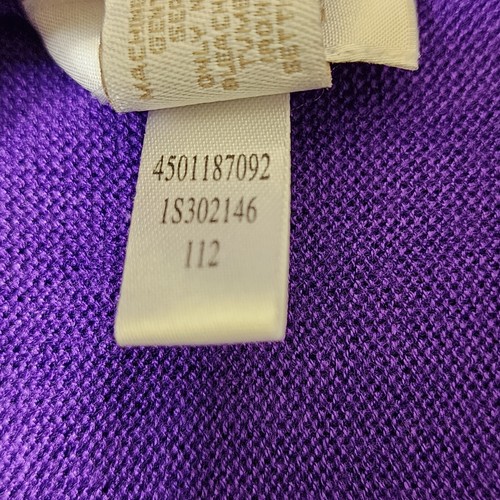 CHICO'S Large Knit Open Shoulder Pullover Top Purple Casual Minimalist Dolman - Picture 12 of 13