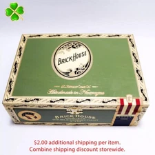 Brick House Robusto Double Connecticut Wood Cigar Box 8.5" x 6" x 3"
