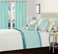 Duck Egg Blue Colour Stylish Modern Quilted Pattern Design Duvet Quilt Cover Set Duck Egg Blue Colour Stylish Modern Quilted Pattern Design Duvet Quilt Cover Set