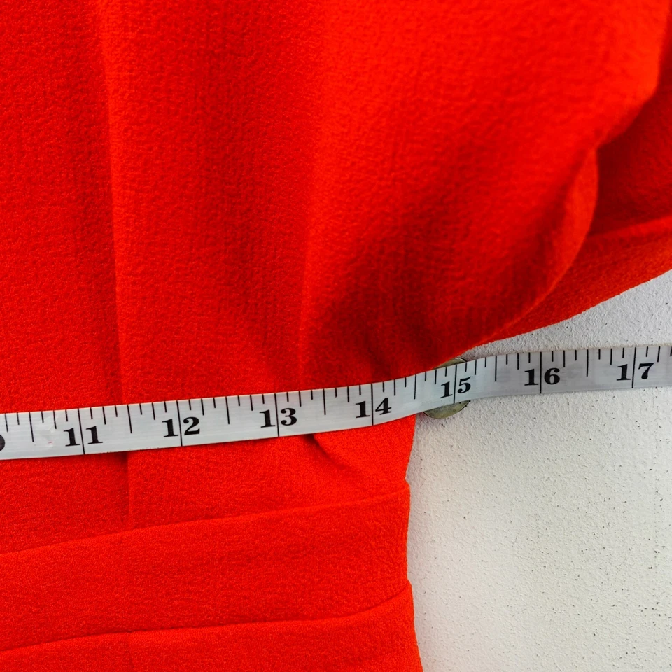 ASOS Womens Dress Size XS Red Midi V Neck Slit Sheath Party Cocktail  - Image 4 of 4