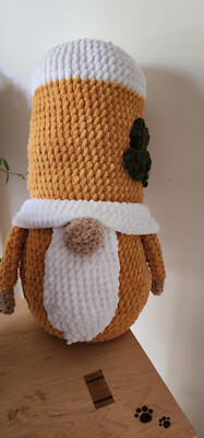 Giant Crochet Lucky 4 Leaf Clover Gnome/Gonk Plushie Approx 40cm Tall Handmade