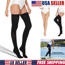 Varicose Veins Stockings Thigh High 20-30 mmHg Medical Compression Socks Closed