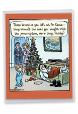 Funny Merry Christmas Card (8.5 x 11 Inch) - Prescription Brownies J4331XSG