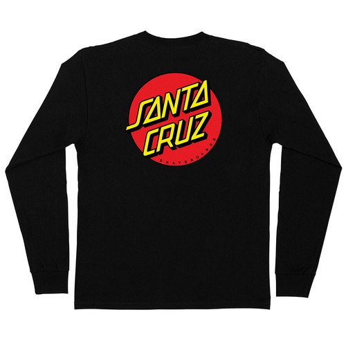 Santa Cruz Skateboards Classic Dot Long Sleeve Shirt Black - 第 1/2 張圖片