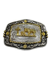 Christian cowboy Praying Western Style Buckle Hebilla Vaquera Oraci n