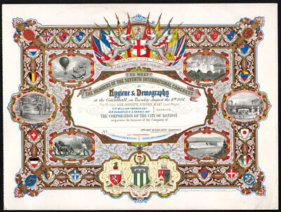 Einladung. Gildenhalle. Siebter Internationaler Kongress Hygiene & Demographie. 1891