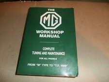 MG Workshop Manual Complete Tuning Maintenance from M to TF 1500 W. E. Blower