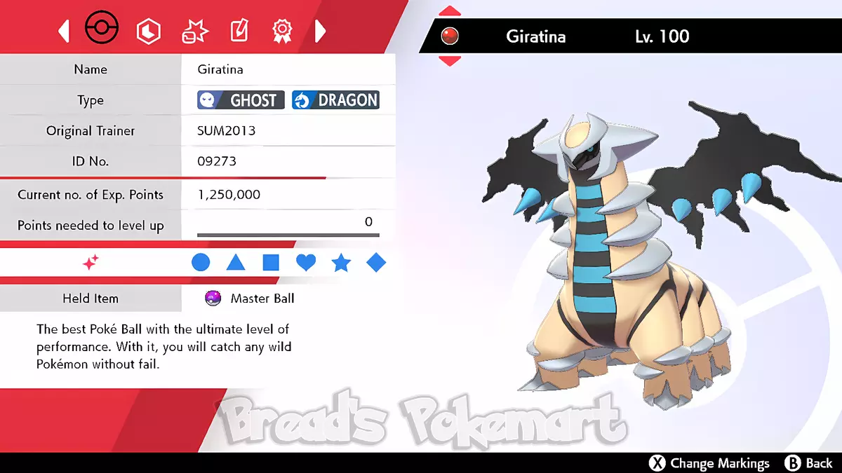 Pokemon Sword & Shield / Event Shiny Legendary Giratina / 6IV 