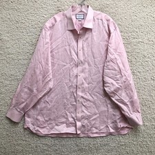 Charles Tyrwhitt Dress Shirt 19 Adult Pink Egyptian Cotton Button Up Preppy Mens