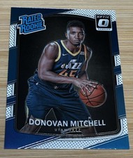2017-18 Donruss Optic Rated Rookie #188 Donovan Mitchell RC Jazz Rookie Card.. rookie card picture