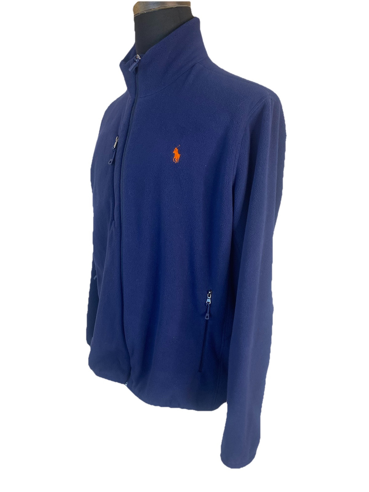 Polo Ralph Lauren Giacca Uomo Grande Blu Performance Full Zip Rosso Pony Golf