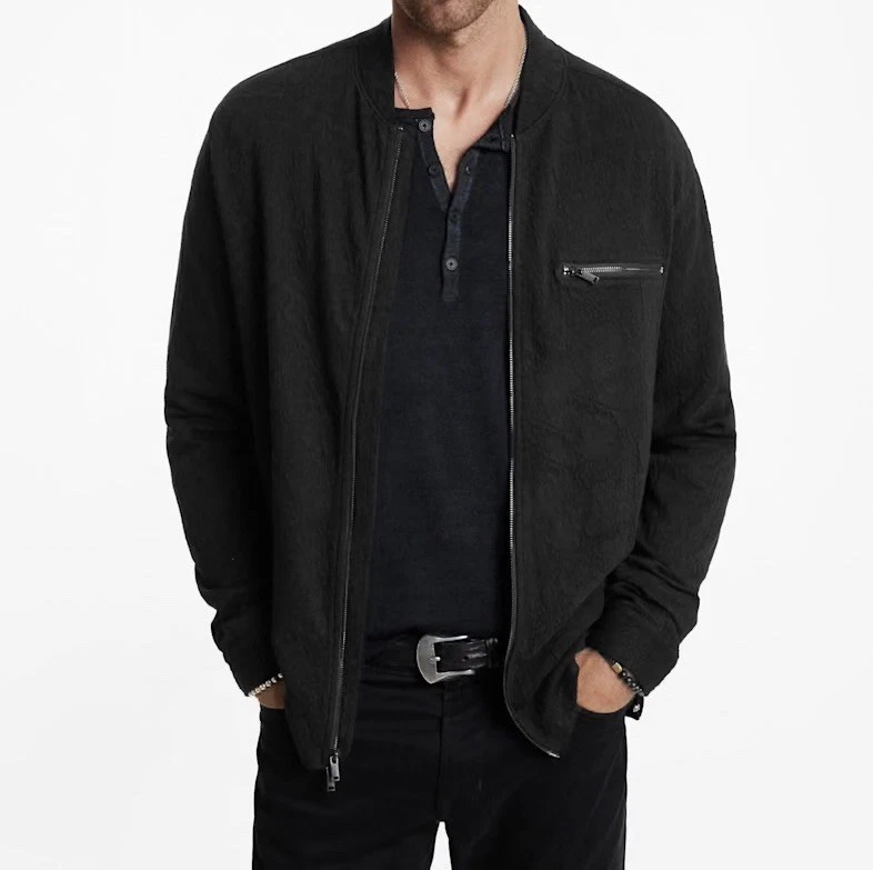 $228 NWT John Varvatos Shirt Jacket XL Black Men's Webster 100% Cotton Full Zip
Opens in a new windo
