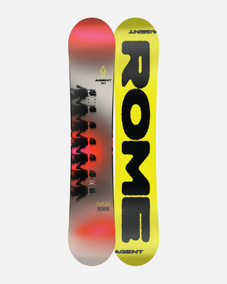 Rome Agent Snowboard 2026 Red Grey 155 WIDE