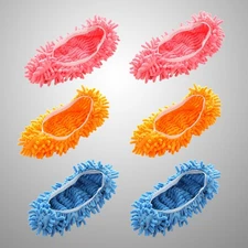 6 Pcs Mop Slippers Cover Washable Microfiber Cleaning Shoes Dust Floor Cleaner
