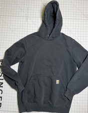 Carhartt Pullover Hoodie Sweatshirt Men's Medium Black Rain Defender Loose Fit