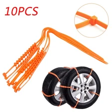 10PCS Snow Chains Tire Anti-Skid Belt Car Truck SUV Emergency Winter Driving