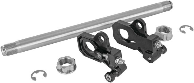 Performance Machine Rear Axle Adjuster Kit Black #0117-0028M-B Harley Davidson