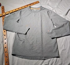 Omni Wool  Shirt Mens 2XL XXL Gray Base layer Poly Wool Blend Stretch Casual