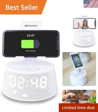 Compact Bluetooth Dock with Wireless Charging & Adjustable Phone Rest - ER-X300