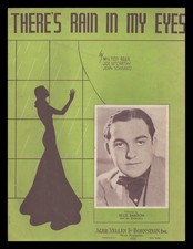 THERE'S RAIN IN MY EYES Ager/McCarthy/Schwartz 1938 BLUE BARRON Sheet Music