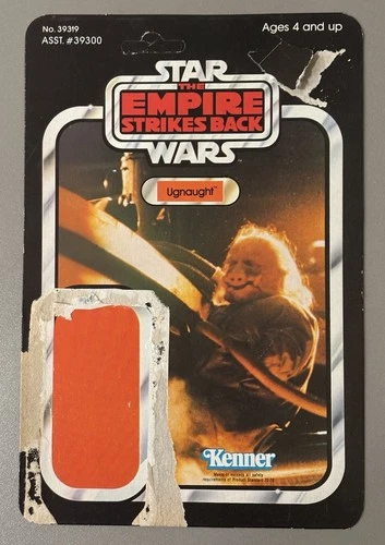 Vintage Star Wars Ugnaught 41 Card Back Unpunched Kenner 1980 ESB