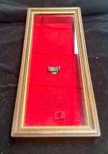 Shadow Box Display Case 14x5x2 Artwork, Photo, Knife, Stained wood gold accents