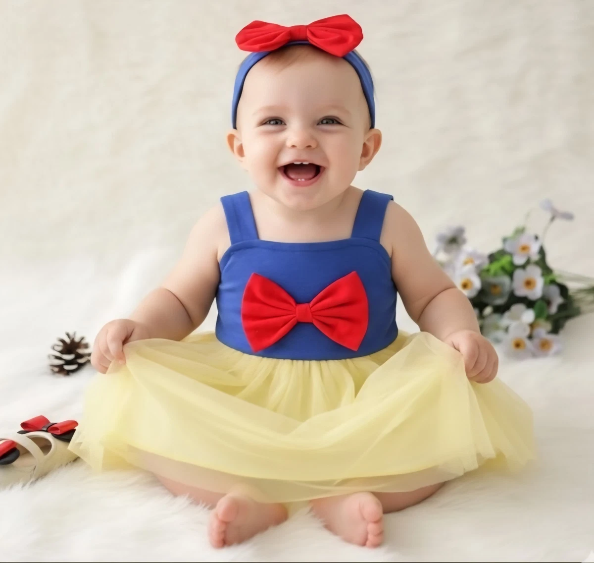 strapless open back dress Baby Girls Princess Dress For Newborn 3 6 9 12 18 24 Months Birthday P –  jetechband main image 1