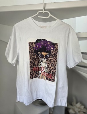 Rich & Royal Shirt weiß mit Animal Leo Print Gr.M