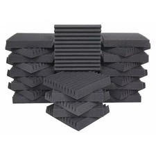 Auralex Acoustics Acoustic Foam, 0.5 NRC, Foam, 12 in W, 12 in L, 2 in Thick,