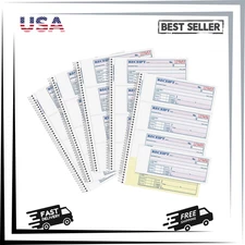 Adams SC1182PK Money Receipt Book,Spiral,2-Part,7-5/8-Inch X11-Inch,1000/Pk,We/C