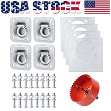 4 Pack Recessed D-ring Tie Down Anchor Kit 6000 Lbs Capacity Heavy Duty Trailer 4 Pack Recessed D-ring Tie Down Anchor Kit 6000 Lbs Capacity Heavy Duty Trailer