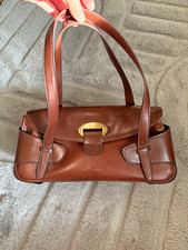 Luca Angelo Brown Leather Shoulder Bag, Gold Hardware, Magnetic Vintage Y2K 90s