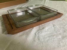 Antipastiera Vintage Danese con Vassoio in Teak.  Modernariato Scandinavo