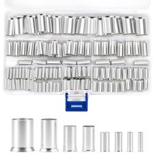 166Pcs Wire Ferrules Kit, Silver Copper Crimp Terminals