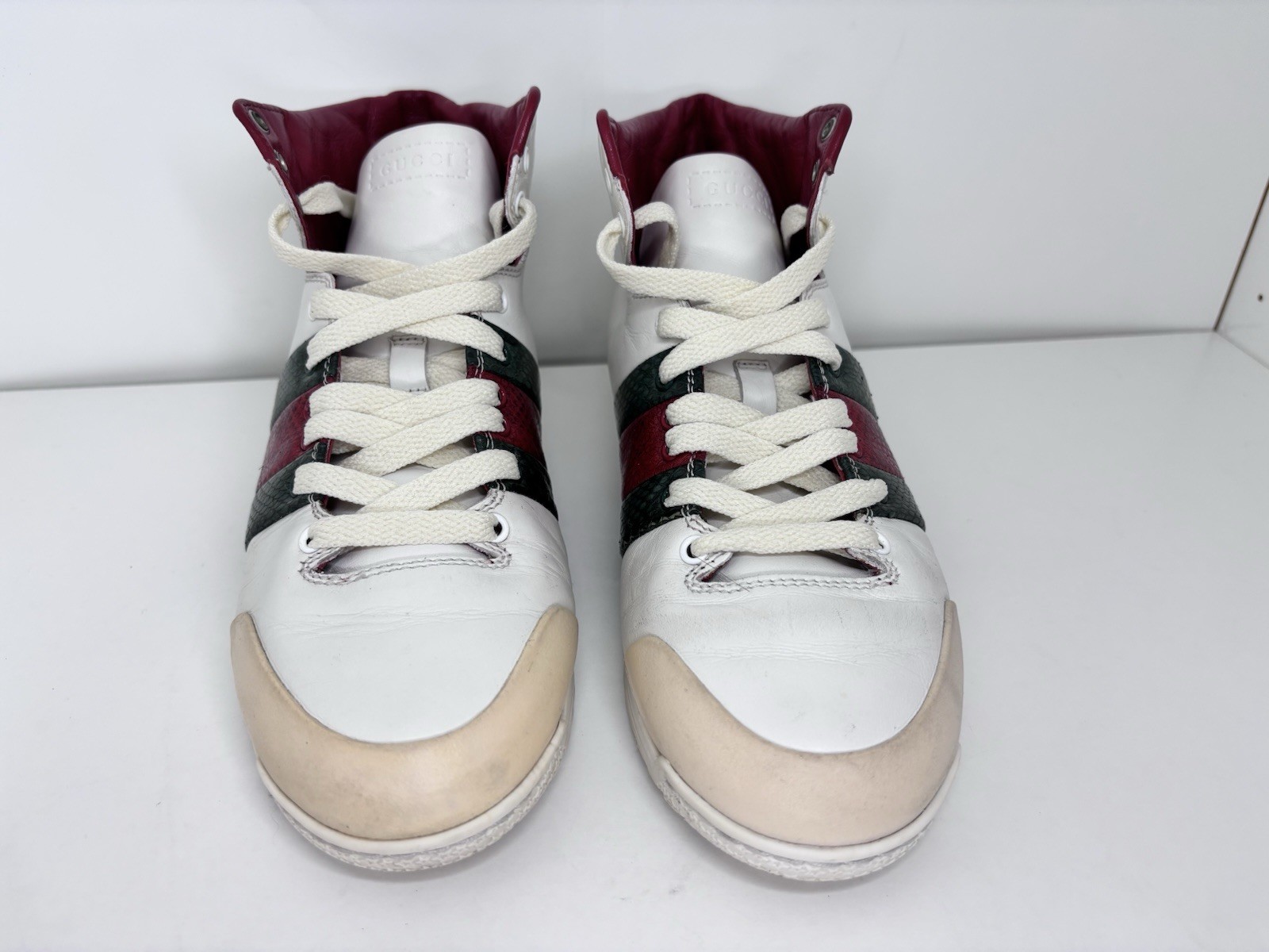 Gucci Python Paneled Leather High-top Sneakers Si… - image 10