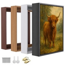 Canvas Floating Frame, Wood-Look Floater Frames Kit for 1.25" Deep Canvas Pai...