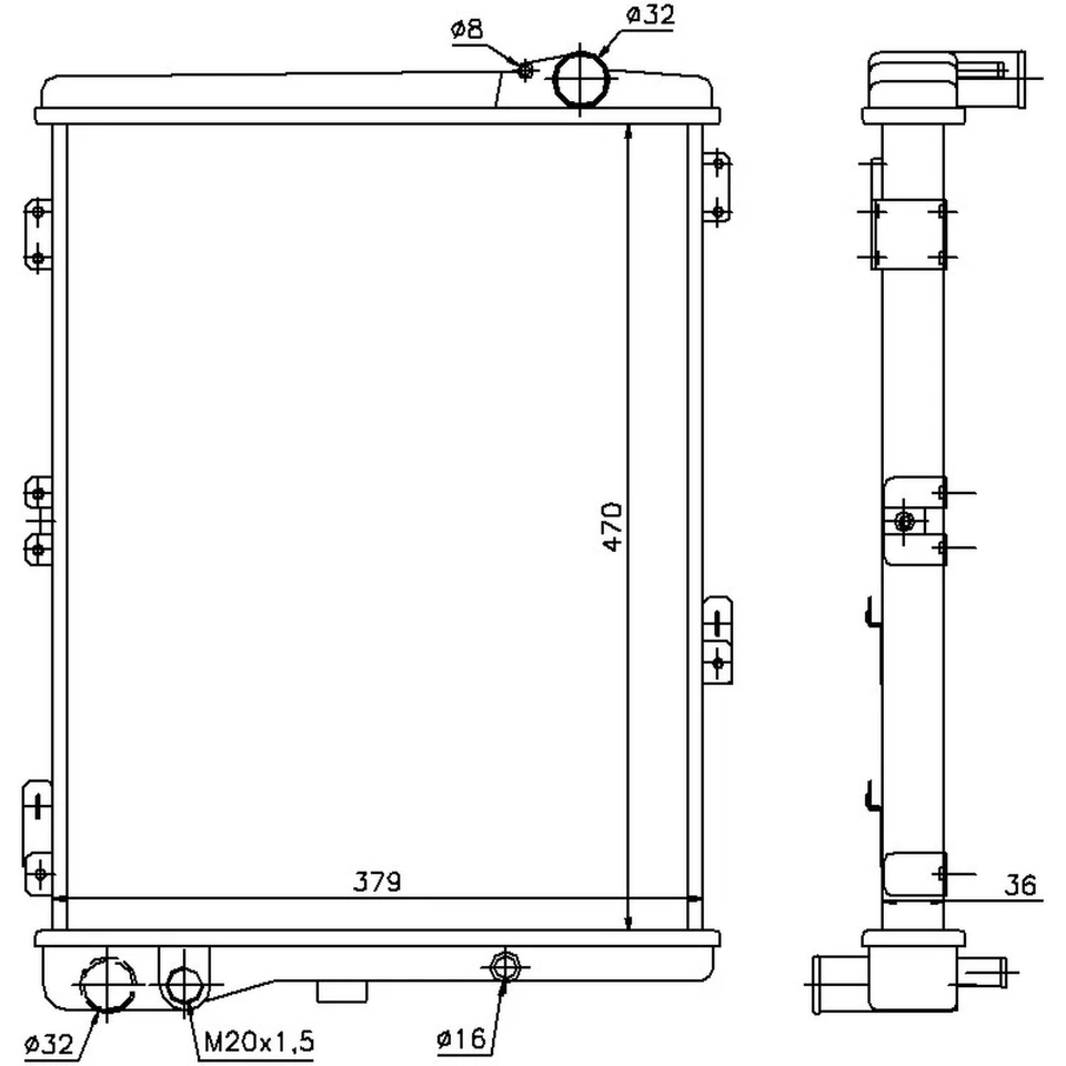 Nissens 604411 Radiator For 85-87 Audi 4000 Quattro Coupe - Image 2 of 4