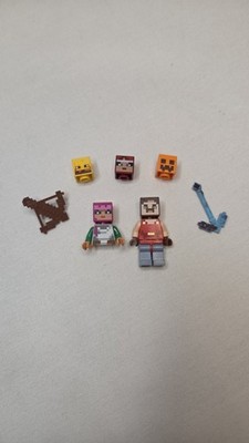 LEGO Minecraft Minifigure Hal Plus Other Head Lot Weapons 