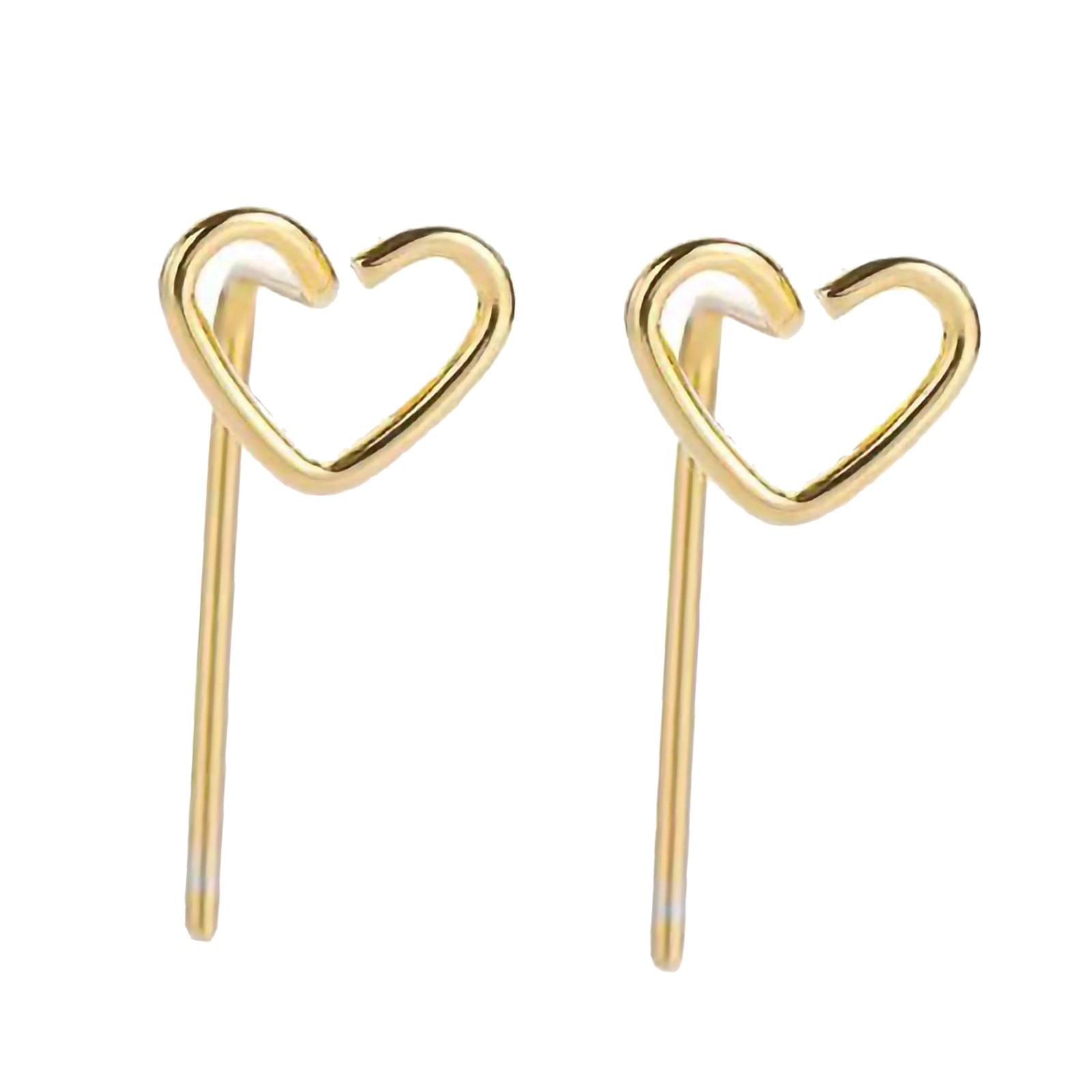 Heart Shaped Stud Earrings Exquisite Design For Daily Use Easy To Use