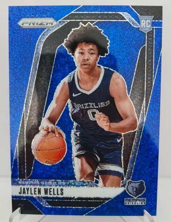 Jaylen Wells 2024-25 Panini Prizm Blue Sparkle 078/144 RC #239