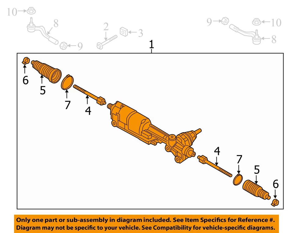 Engranaje de dirección/rack compatible con 17-19 AUDI Q7 394498 Foto 2 de 4