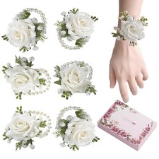Wrist Corsage Wristlet Band Bridesmaid Bouquet Set of 6,Wedding Corsage Wrist...