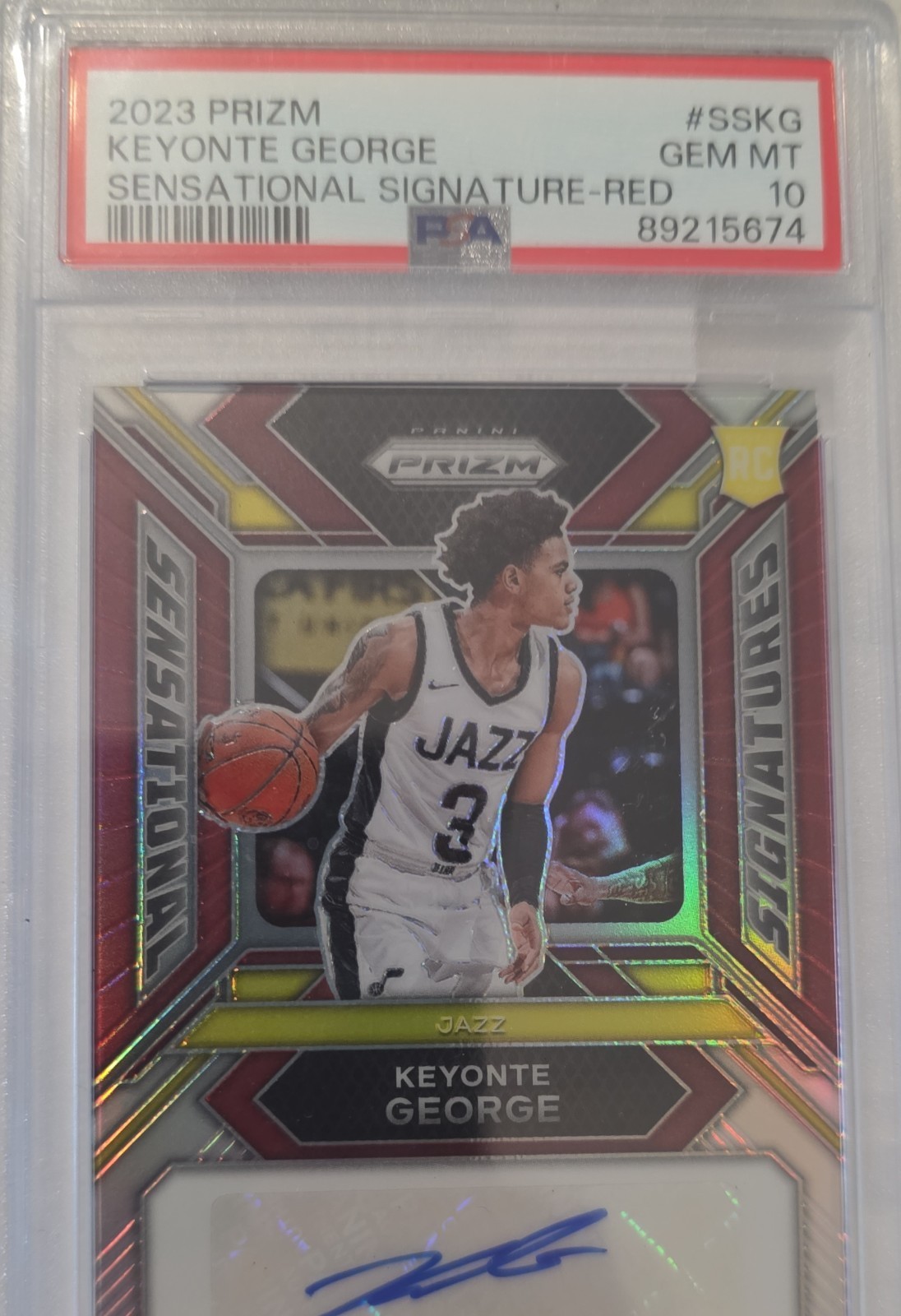 2023-24 Panini Prizm - Sensational Signatures Keyonte George #SS-KG Red Prizm...