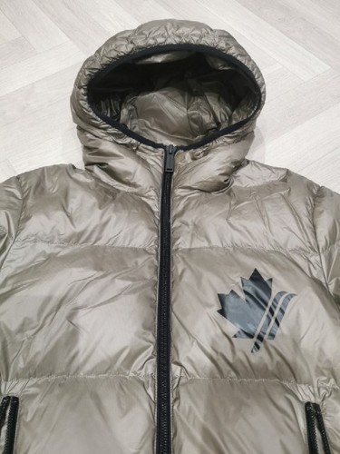 DSQUARED2 KHAKI/gold GOOSE DOWN QUILTED PUFFER JACKET SIZE 48 - Picture 2 of 7