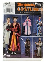Simplicity 0644 Costume Robe Pants S-M-L Unisex Fantasy Medieval
