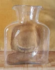 Blenko art glass water carafe 384 handcrafted fit in refrigerator door 2 spouts