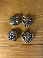 Vintage Adorable Cat Button Covers Set Of 4
