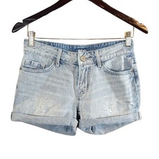 BDG Urban Outfitters Mid-rise Shortie Distressed Cuffed Denim Shorts Women's 24
