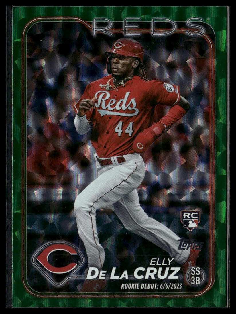 2024 Topps Update #US350 Elly De La Cruz Green Crackle #/499